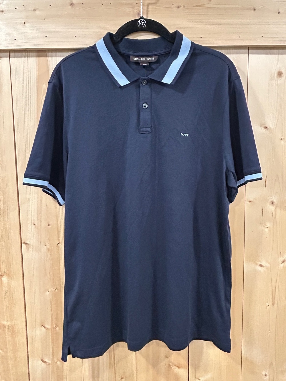 NWT Michael Kors Men's Greenwich Polo Shirt - Midnight Navy Blue, Medium Preppy